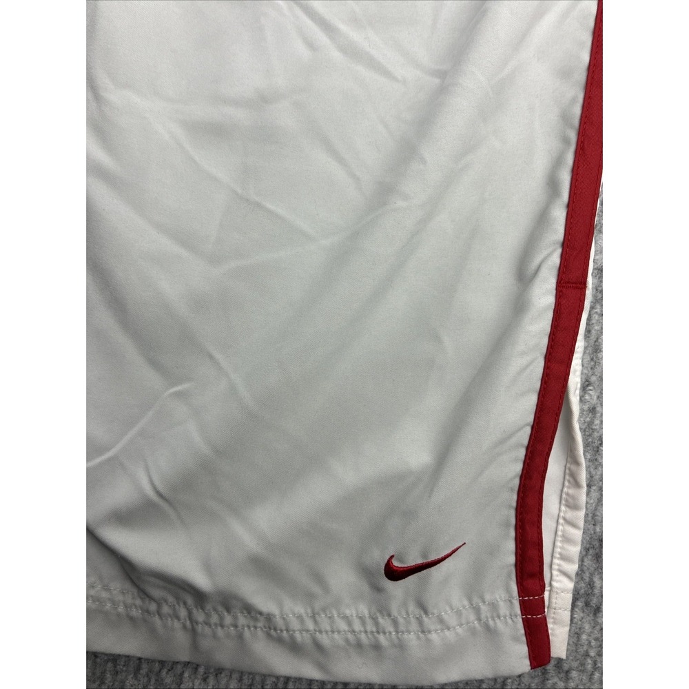 Vintage Nike Track Pants Women's Ankle Length Large Gray/Red/White - Picture 2 of 7